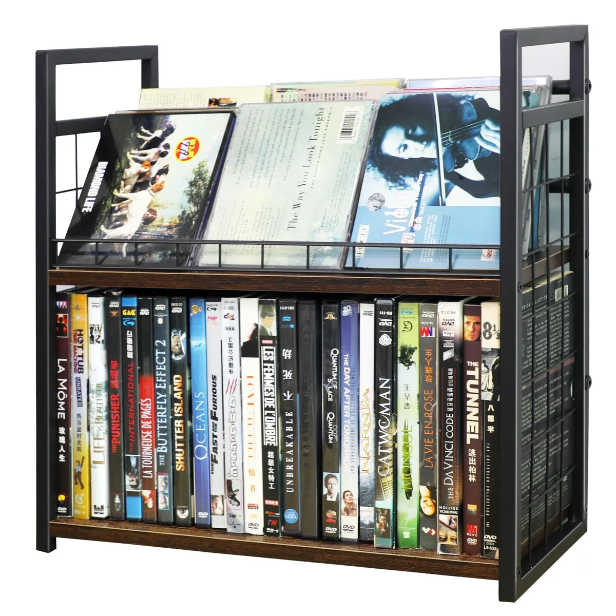  PUTNATRUE DVD-FloorRACK-1P 2-Tier Media Organizer Tower 56 DVDs 80 CDs 2.2kg — product photo