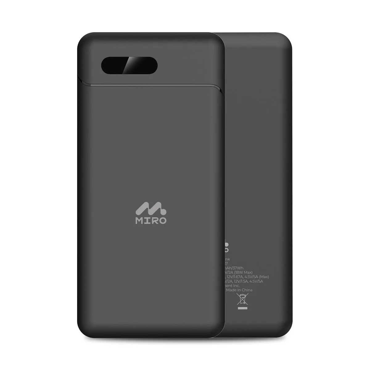 MIRO MIRO B7 Power Bank 10000mAh Black — product photo