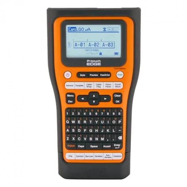 Brother Brother PTE510VP label maker with case and battery — product photo