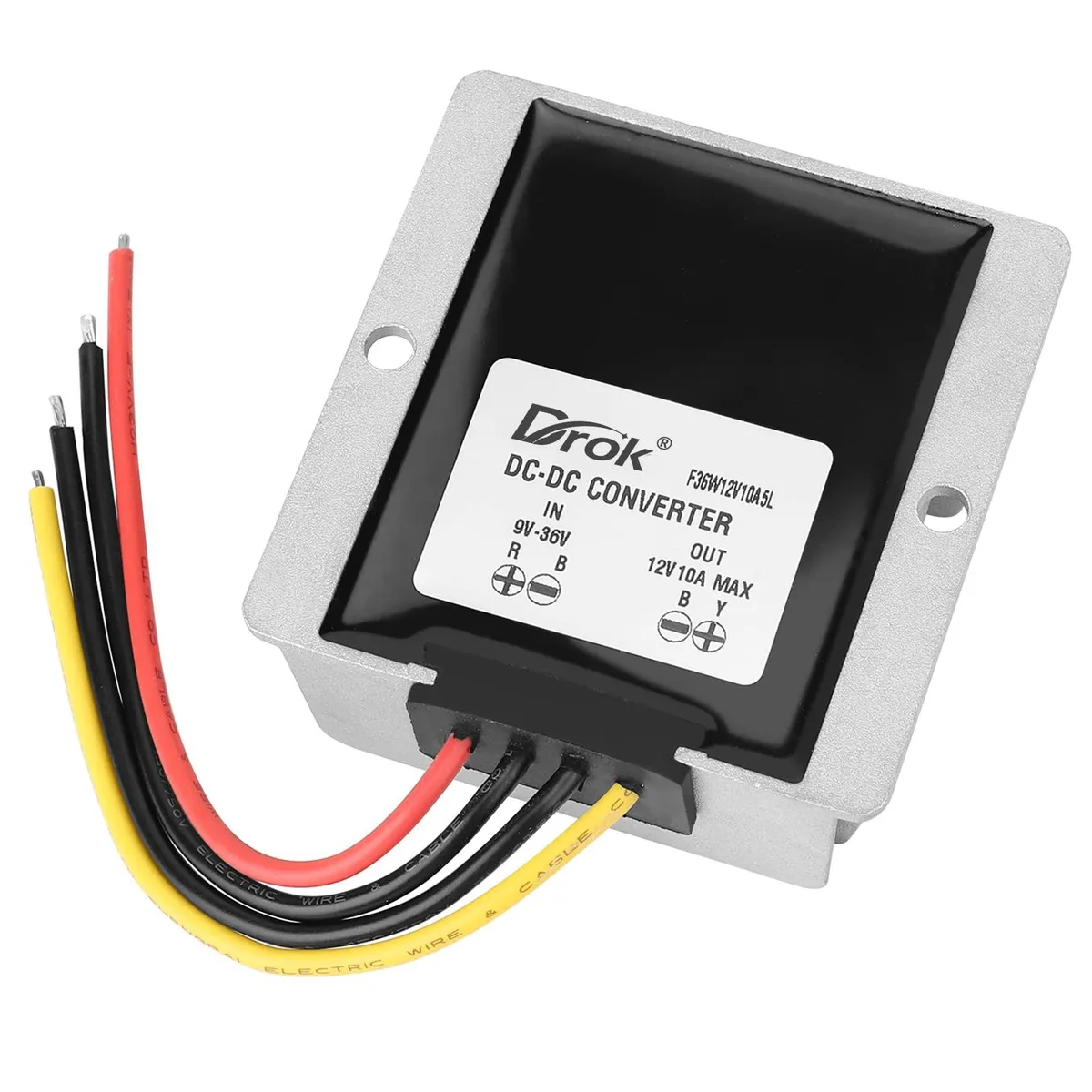 KEHIPI KEHIPI Boost Buck Converter 9V-36V to 12V 10A 120W IP67 Aluminium power adapter — product photo