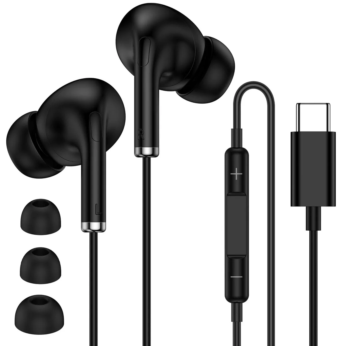No Sew No Sew C05 wired headset USB-C in-ear 12000+ bend lifespan — product photo