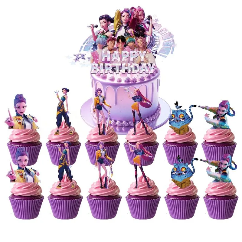 InBoxxarty InBoxxarty 25 Pcs Kpop Demon Hunter Cake Toppers Set — product photo