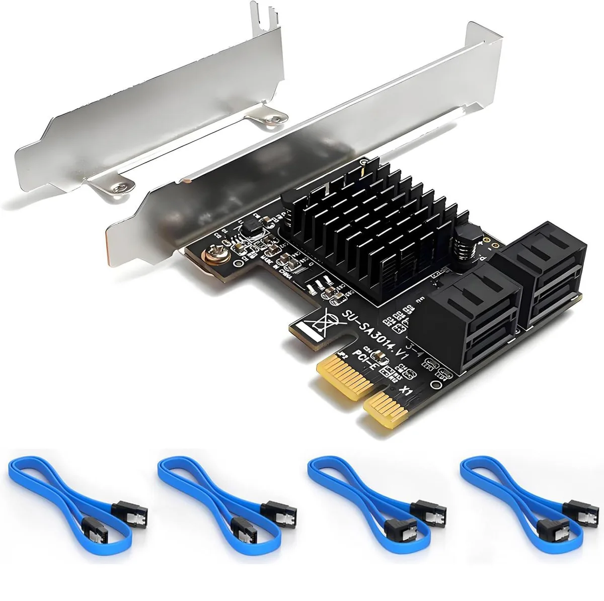 ESTONE ESTONE PCIE24SATA 4-Port SATA RAID Controller with Low-Profile Bracket — product photo
