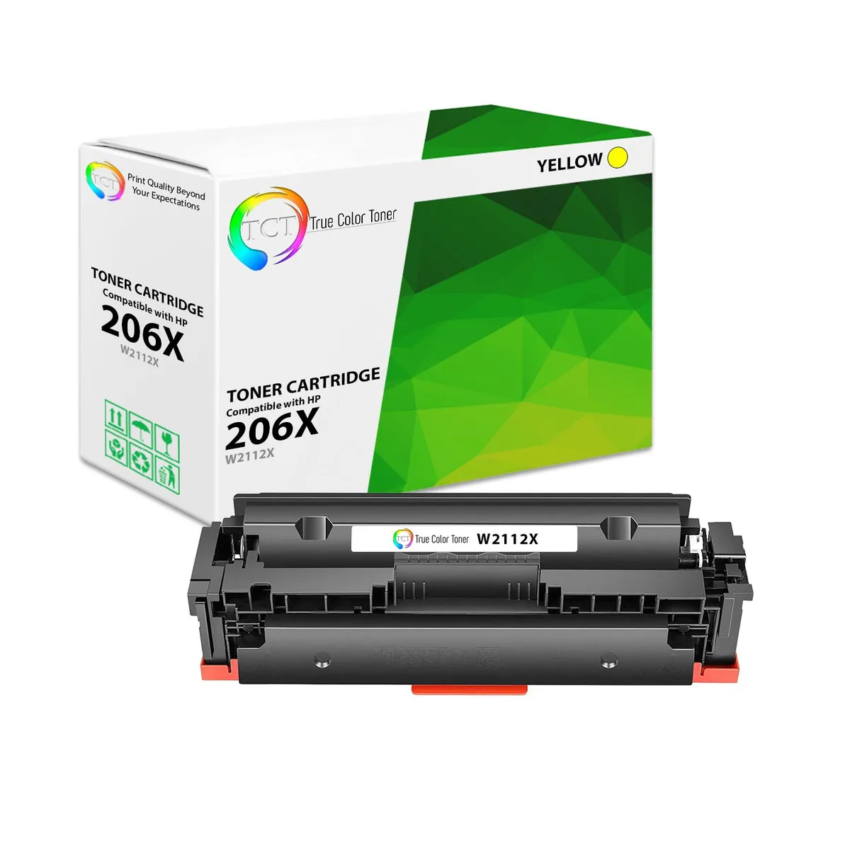 True Color Toner True Color Toner 206X Yellow Toner Cartridge W2112X High Yield 2450 Pages — product photo