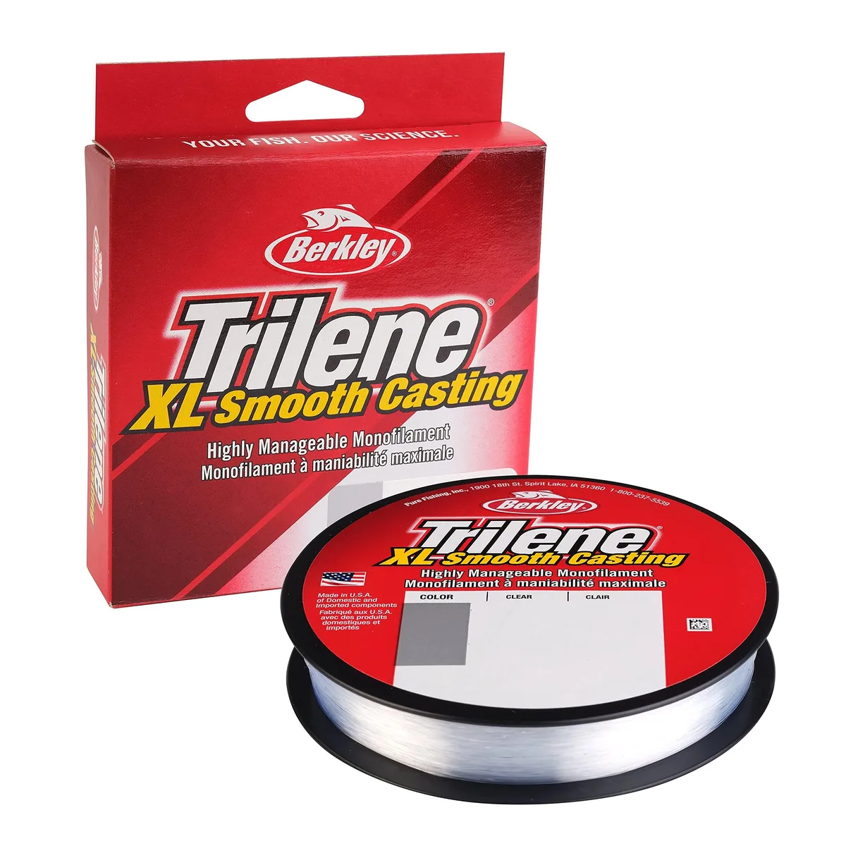  Berkley Trilene XL Monofilament Fishing Line 8lb 330yd Clear — product photo