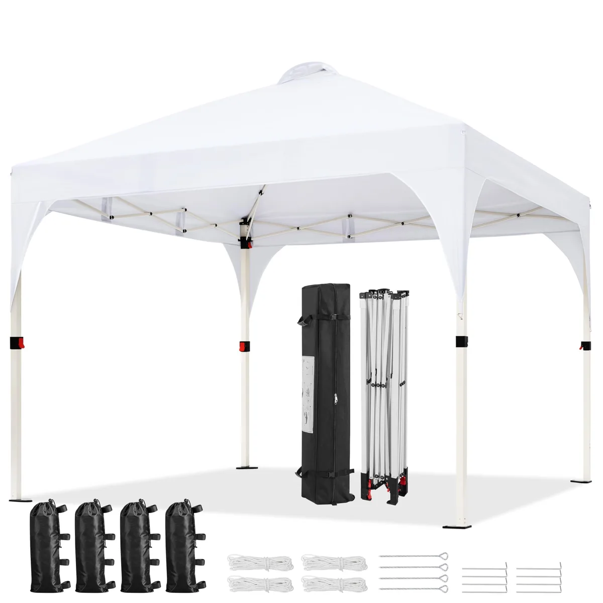 White plastic outdoor storage building, rectangular shape with smooth finish