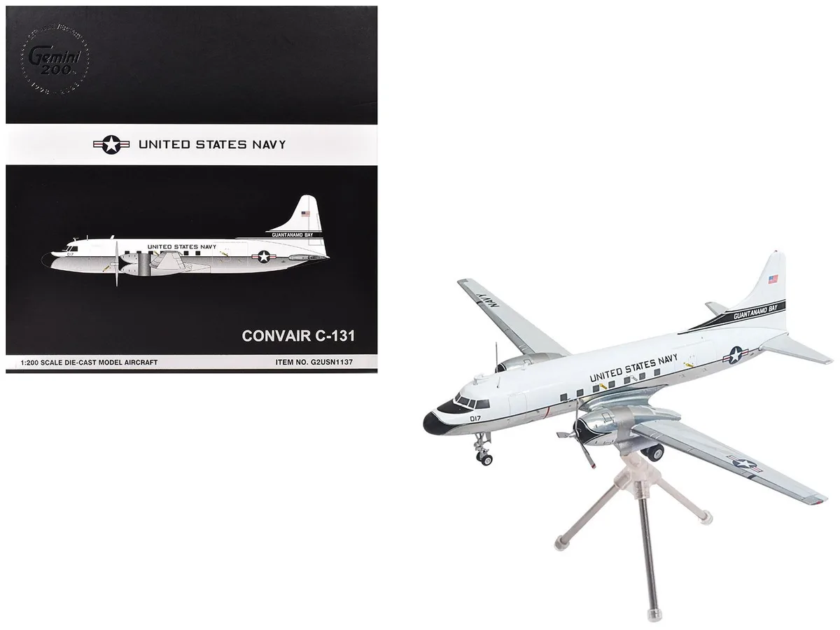 GeminiJets GeminiJets Convair C-131 Samaritan US Navy 1/200 Diecast Hobby Collectible — product photo