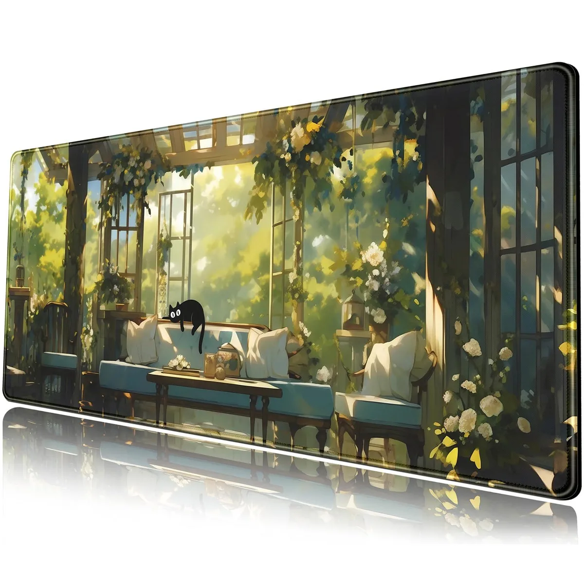 KEHIPI KEHIPI Cute Cat Desk Mat 31.5"x11.8" mouse pad — product photo