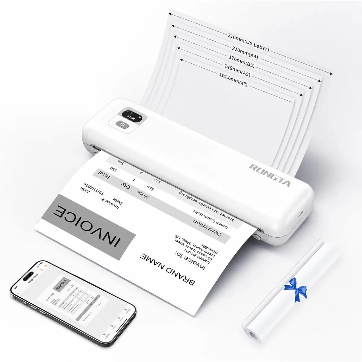  Rongta F82 receipt printer 8.5×11 in 203 dpi 725 g — product photo