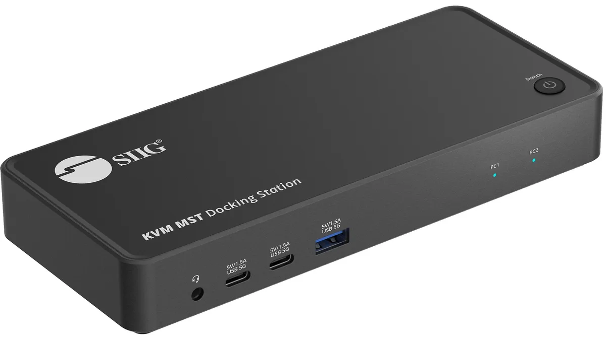 SIIG, Inc SIIG, Inc CE-DK0111-S1 Dual Host 4K USB-C KVM MST Docking Station — product photo