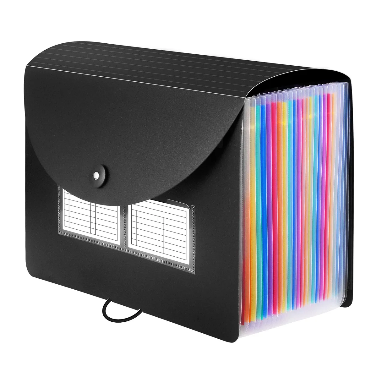  Sooez SZ-02-24 24-pocket expanding file folder 13 x 9.25 in 4000 sheets black — product photo