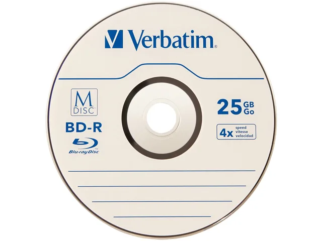 VERBATIM VERBATIM 98909 M-DISC BD-R 25GB 4X 25pk Spindle — product photo