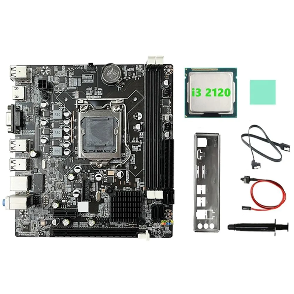 YINGHUA YINGHUA B75 server motherboard with i3 2120 CPU, 16 GB DDR3, LGA1155 — product photo