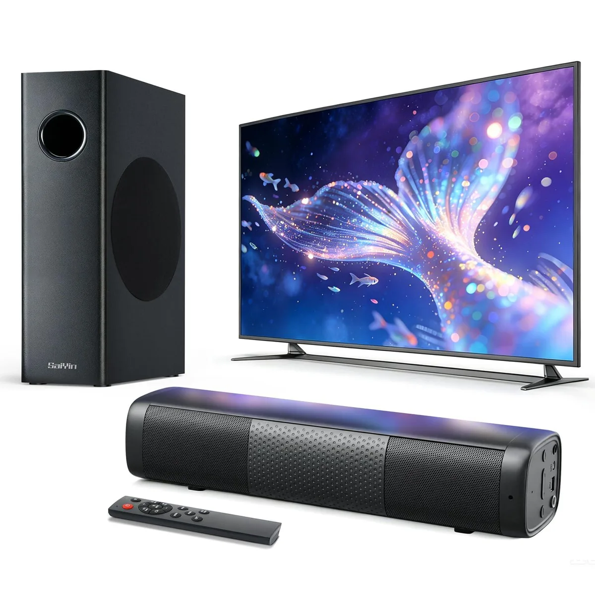  11.7" 2.1 Sound Bar with 5.25" Subwoofer — product photo