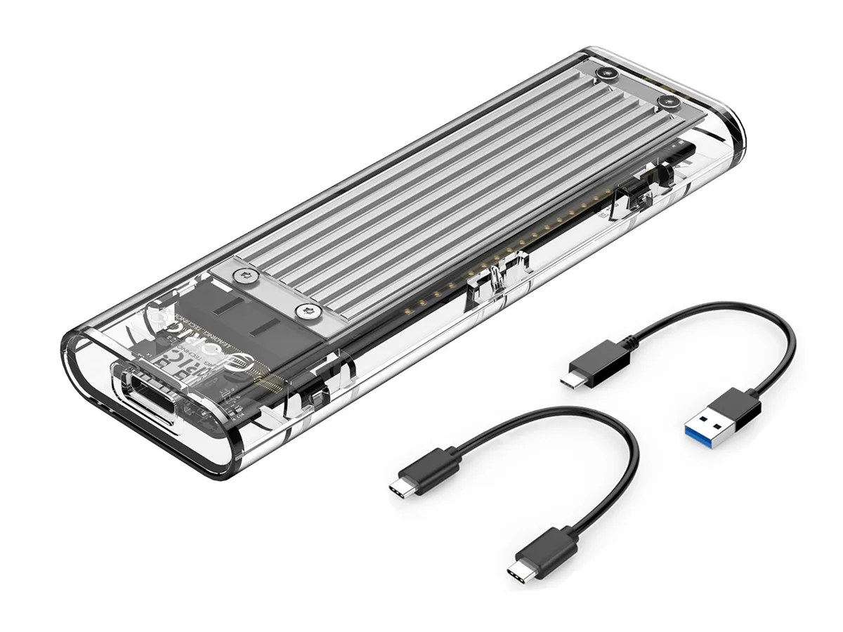 Orico Orico TCM2 M.2 NVMe enclosure USB 3.2 Gen 2 10 Gbps silver — product photo