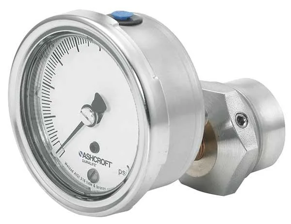 Ashcroft Ashcroft 251009AW02B/310SSLXCG60 pressure gauge 0-60 psi 2.5in 1/4in 304 stainless steel — product photo