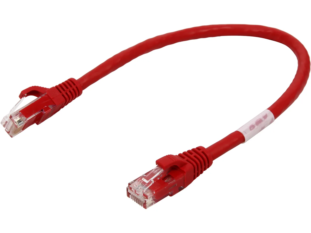 Cables To Go Cables To Go 27180 Cat6 network ethernet cable red 1 ft — product photo