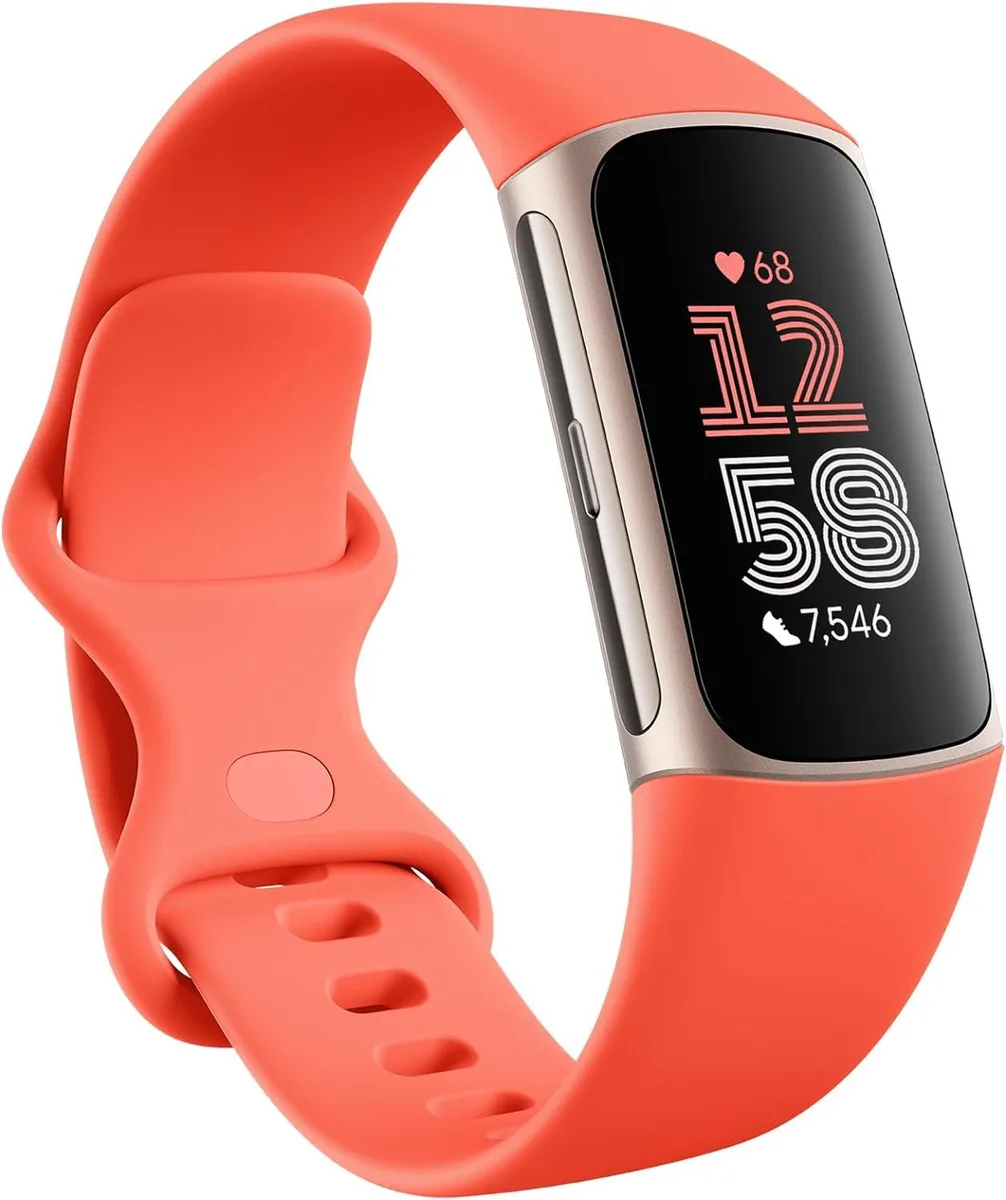 Fitbit Fitbit Charge 6 GA05184-NA Coral/Champagne Gold Aluminum Smart Watch — product photo
