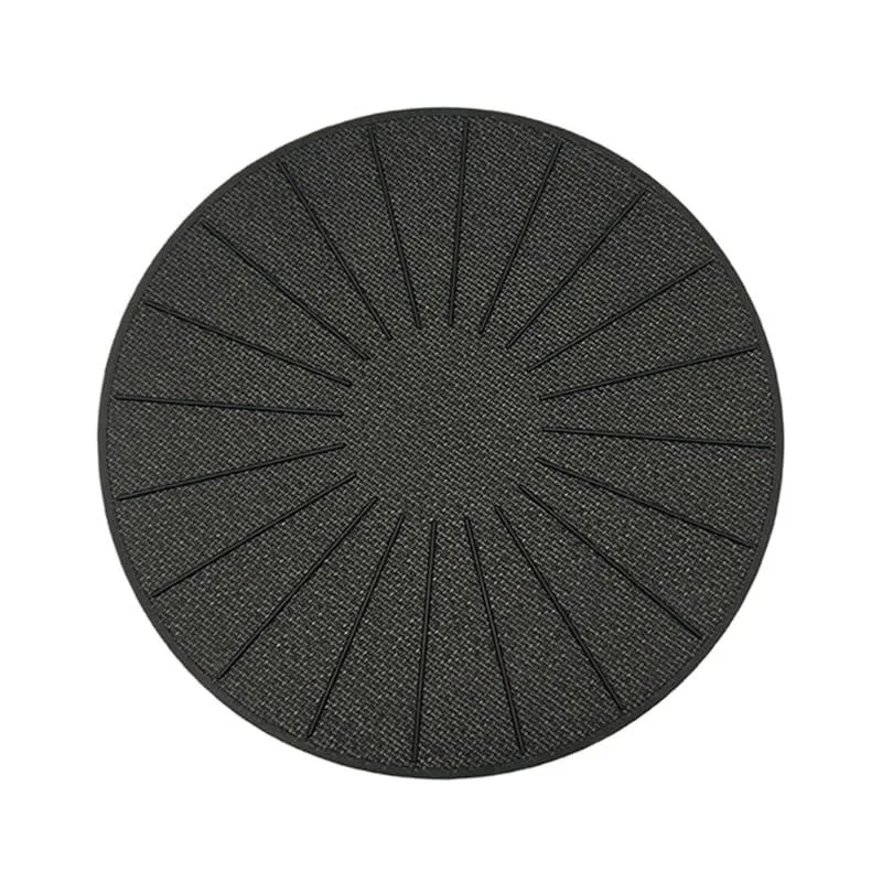 Black 28cm silicone fiberglass induction mat with smooth non-slip surface