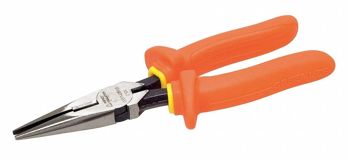 Greenlee Greenlee 0351-08-INS insulated long-nose plier with cutter — product photo