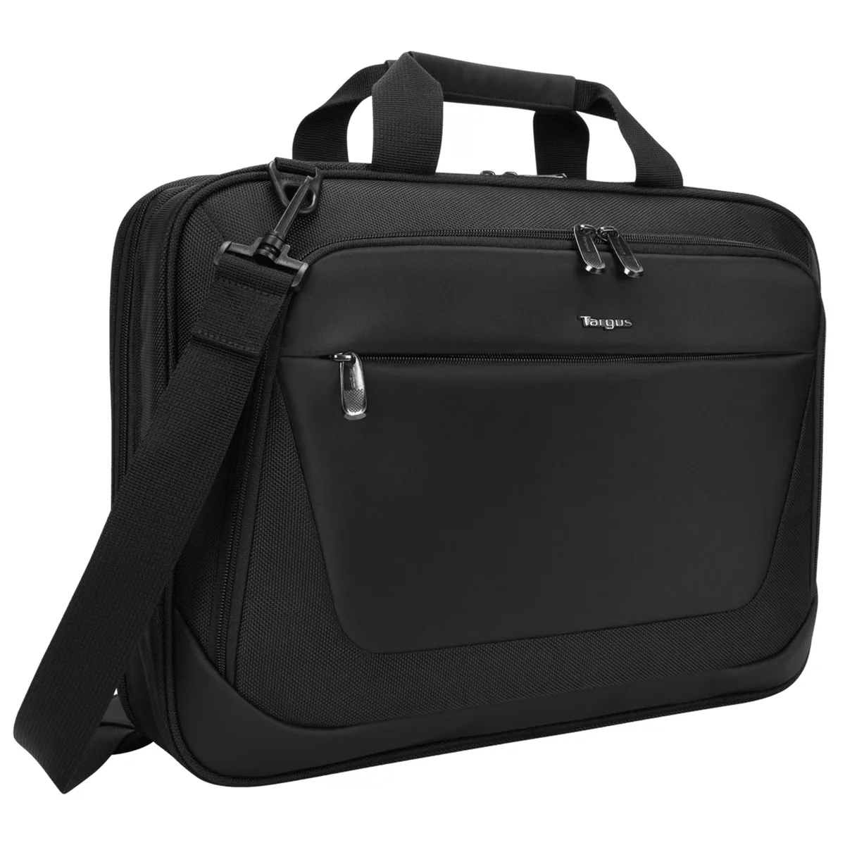 Black 15.6 inch business case with shoulder strap and trolley sleeve