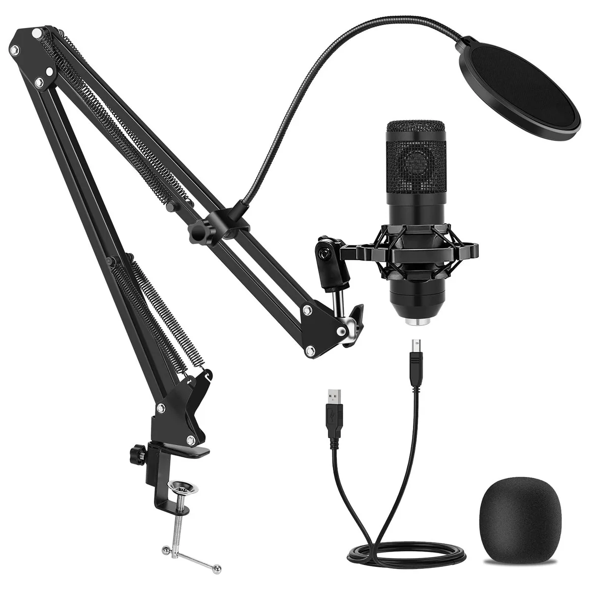  GUHUS BM-800 USB Condenser Microphone Kit with Boom Arm — product photo