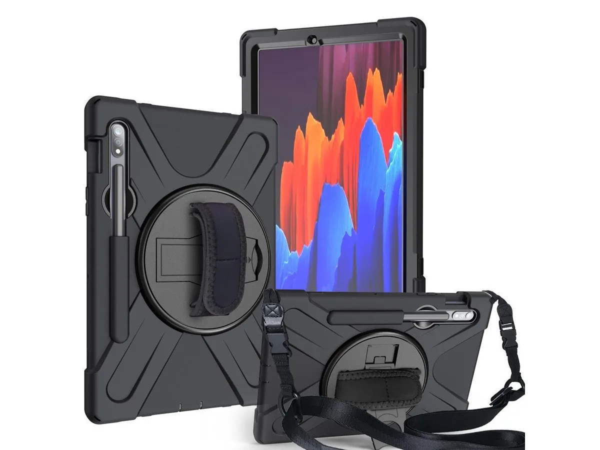 BONAEVER BONAEVER 11 Inch Shockproof Case for Galaxy Tab S8 S7 SM-X700 SM-T870 Pen Holder Strap — product photo