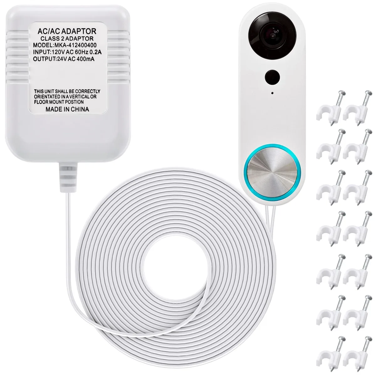 24 V 16.4 ft C Wire Adapter with 50 LPJ088 Cable Clips — product photo
