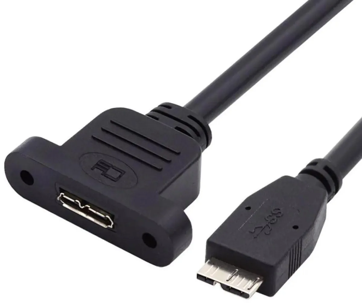 SMUGDESK SMUGDESK USB 3.0 MicroB Male to Female ScrewMount Extension Cable — product photo