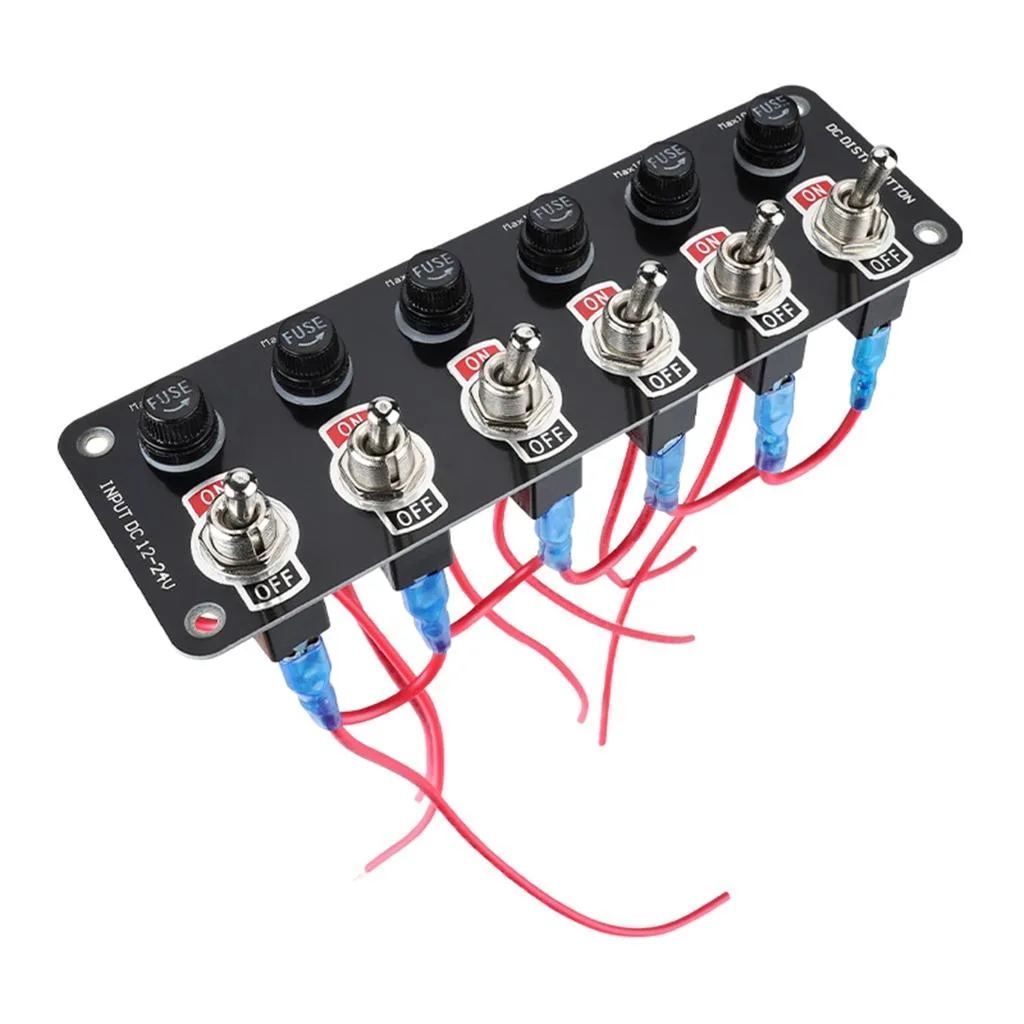 Yoetaun Yoetaun 6-Gang Rocker Switch Panel 12V/24V 10A Waterproof — product photo