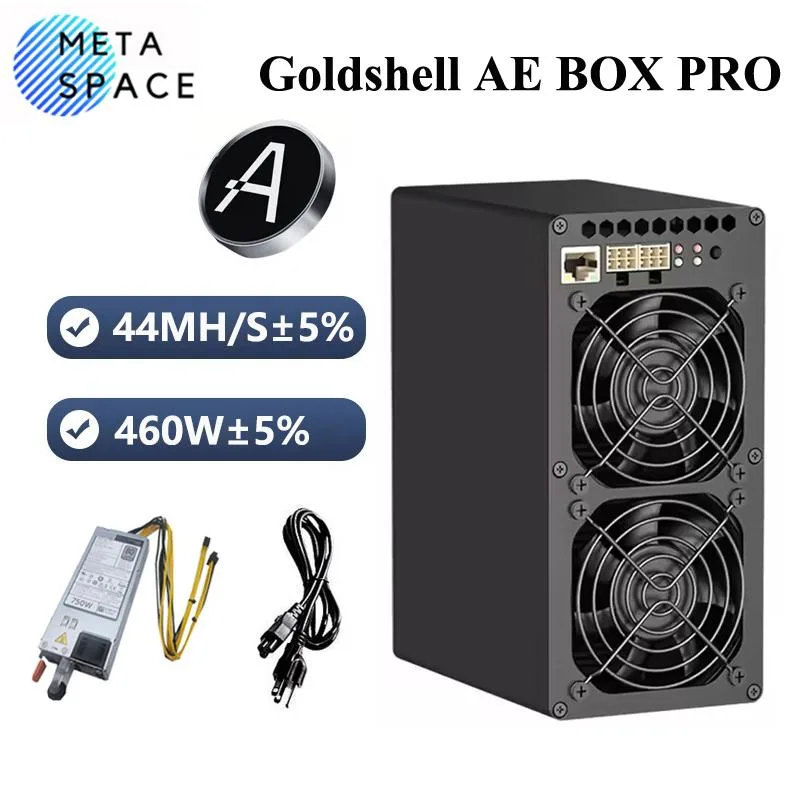 AFRNDK AFRNDK Gold-shell AE-BOX PRO ALEO Miner 44Mh/s 460W mining hardware — product photo