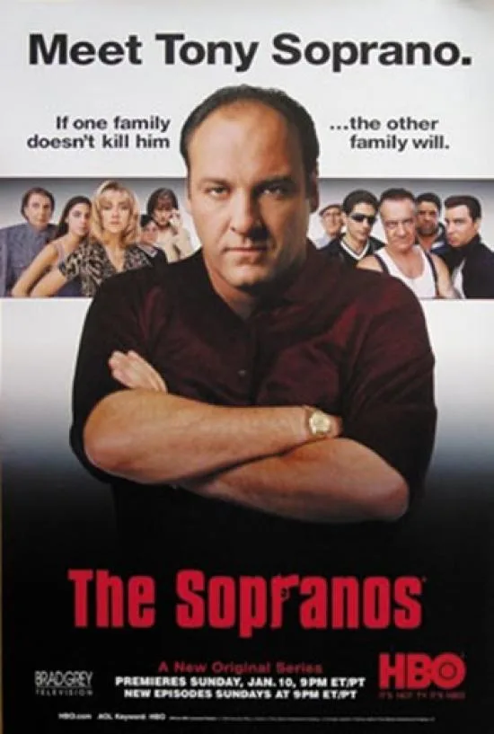 Sopranos cast poster on glossy paper, 23 by 35 inches