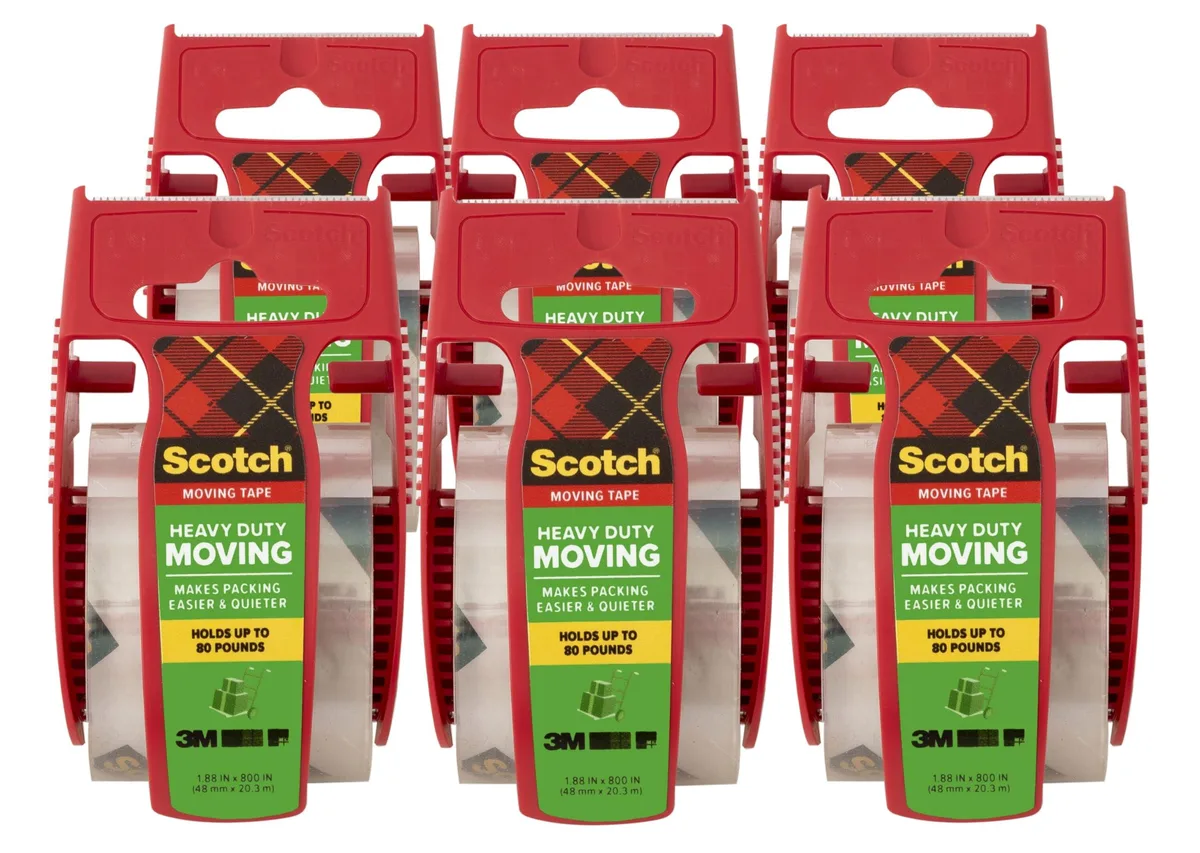  Royal 22-8 Clear Packing Tape 1.88 in x 22.2 yd 6 Rolls with Dispensers — product photo