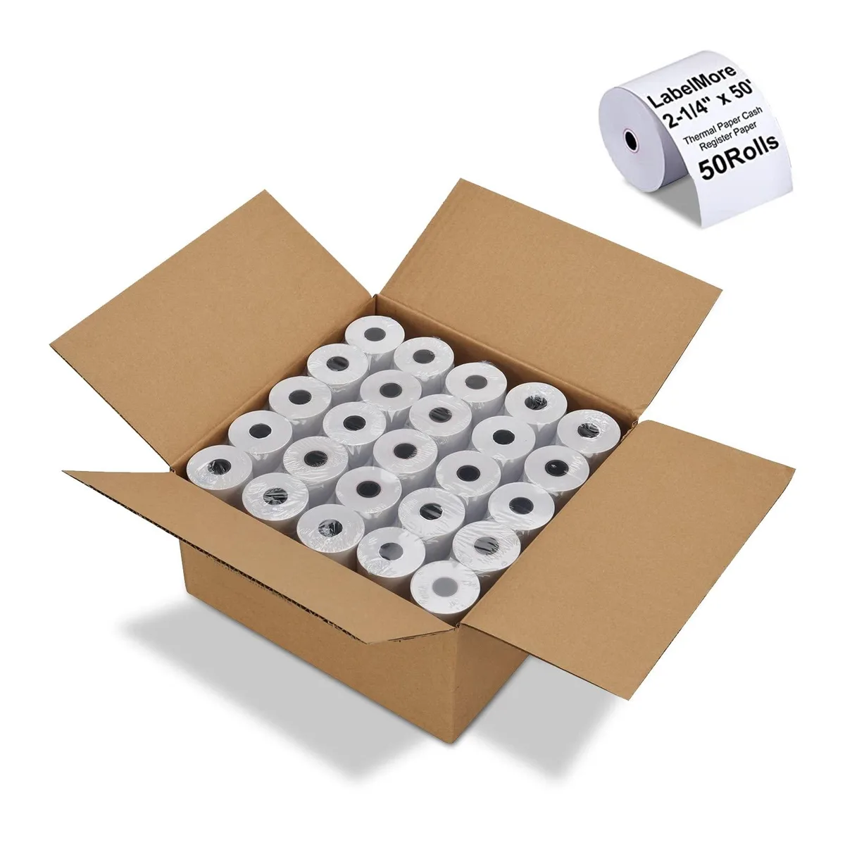  Brother Receipt Paper 50 Rolls 2 1/4" X 50 — product photo