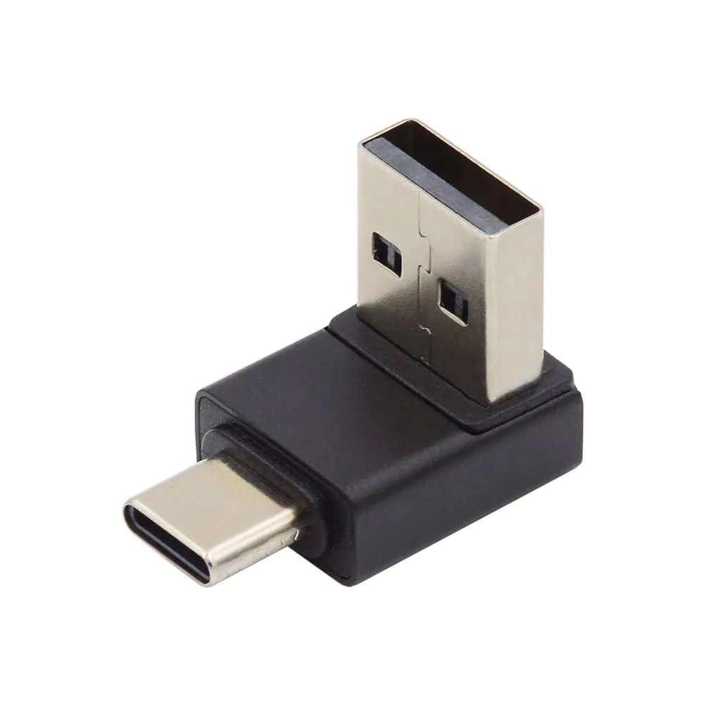 Fervit Fervit 10Gbps USB 3.0 Type A to USB 3.1 Type C 90° Down Angled Adapter — product photo