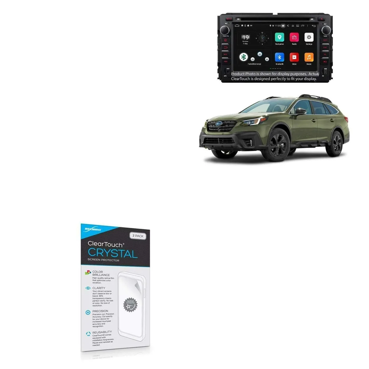 Boxwave BoxWave ClearTouch Crystal Screen Protector Subaru 2020 Outback 11.6 2-Pack — product photo