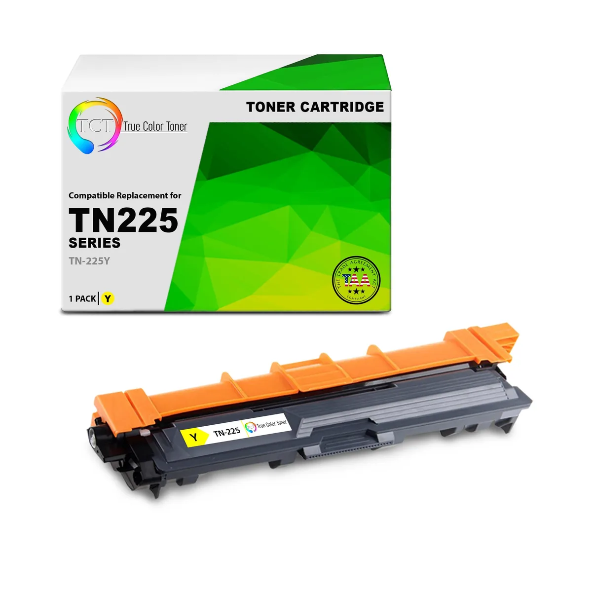 True Color Toner True Color Toner TN-225Y Yellow Toner Cartridge 2200 Pages — product photo