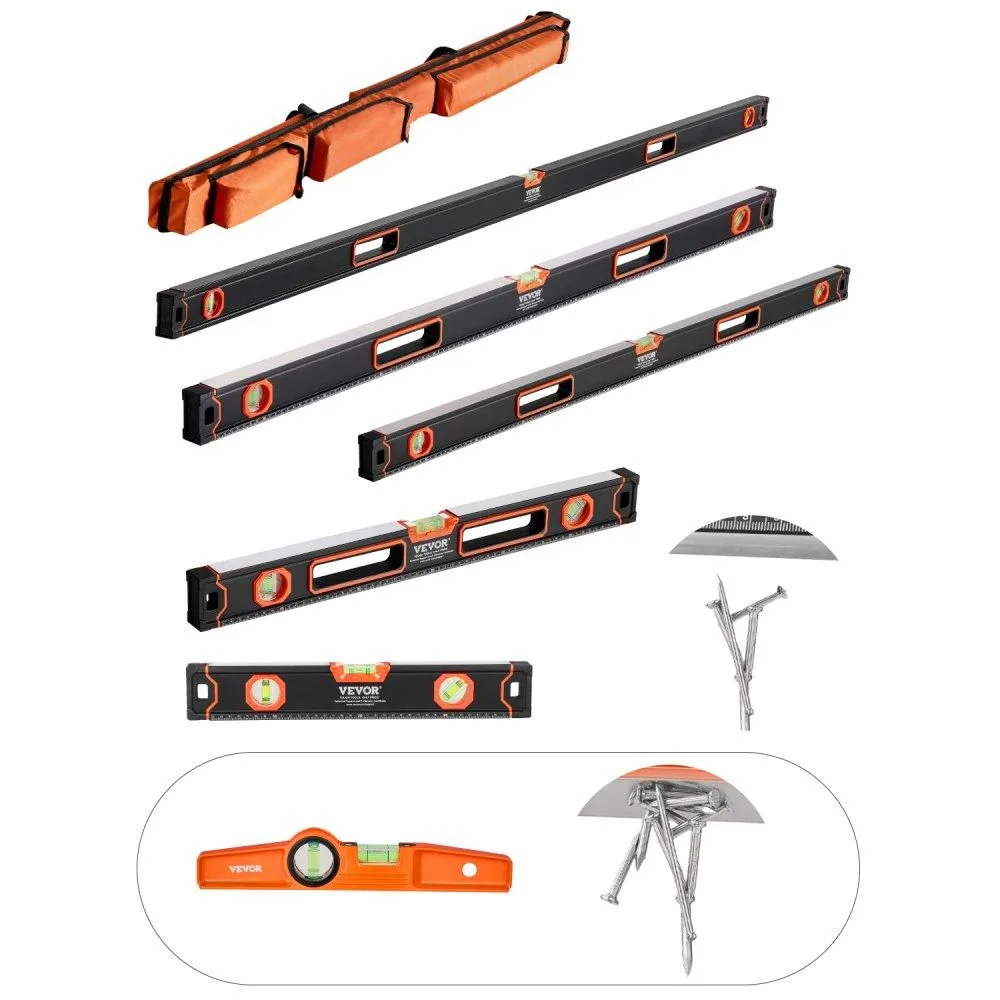 VEVOR VEVOR 6-Piece Torpedo Level Set 10-78 Inch Magnetic 10-Inch — product photo