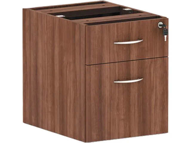 Alera Alera VA552222WA Hanging Box/File Pedestal Modern Walnut 15.63"D 20.50"W 19.25"H office furniture — product photo