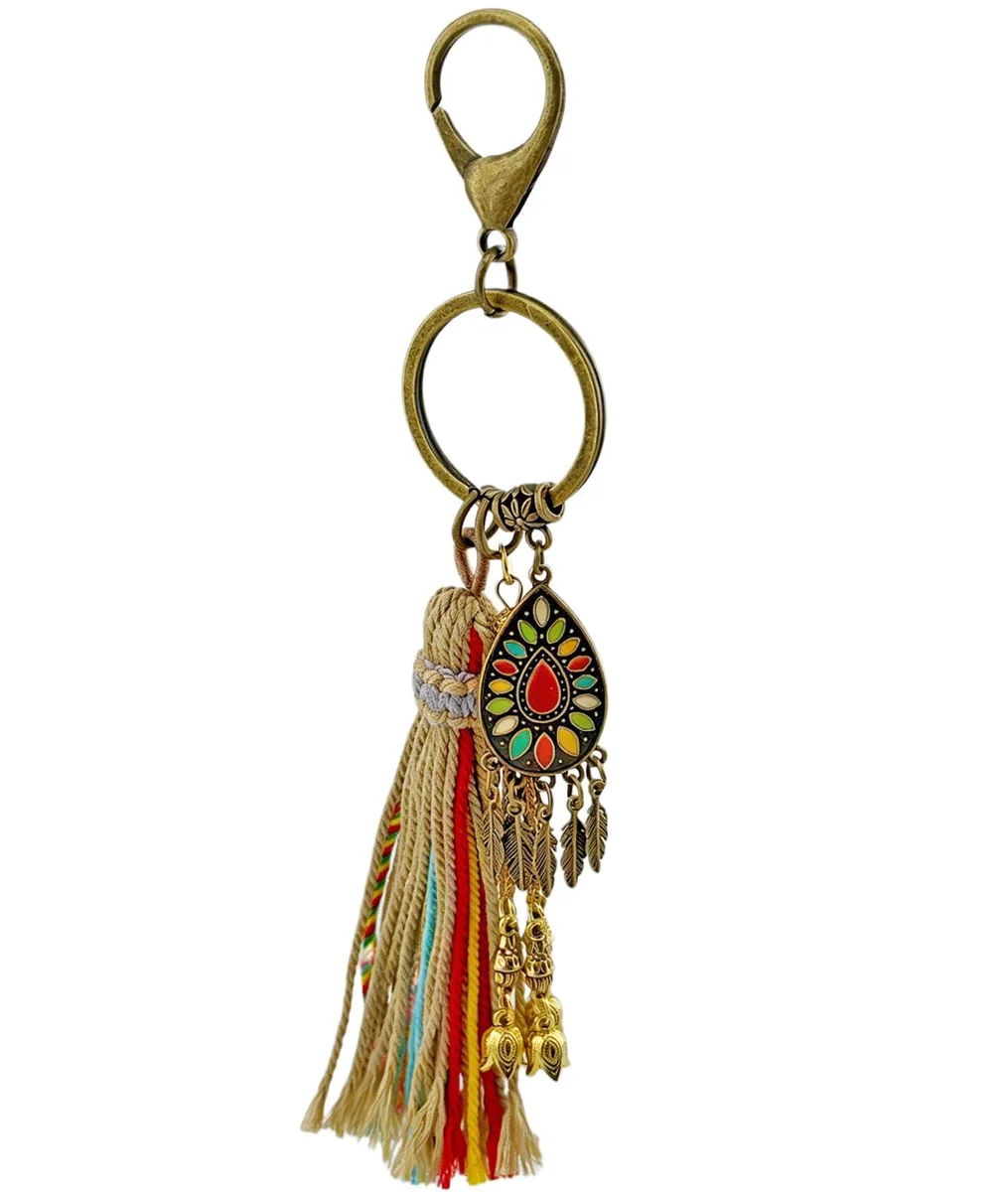  Viator Gear YEMCHI-keychain-2 keyholder bronze brass tassel lobster clasp — product photo
