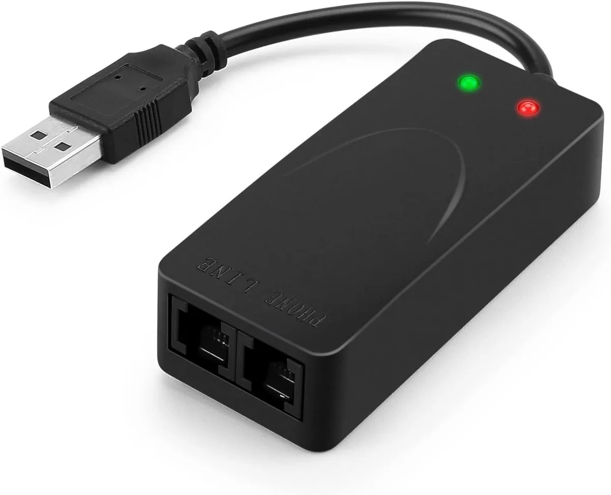 Mighty Handle Mighty Handle USB 56K V.90 V.92 Modem Dual RJ11 Black — product photo