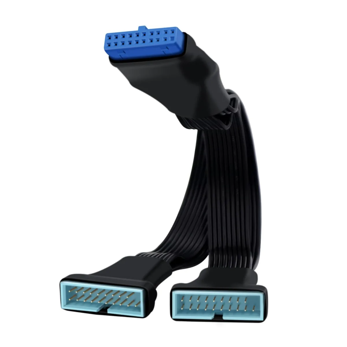BUCIER BUCIER USB 3.0 Header Splitter 19/20 Pin Male to 2 Female 6 inch — product photo