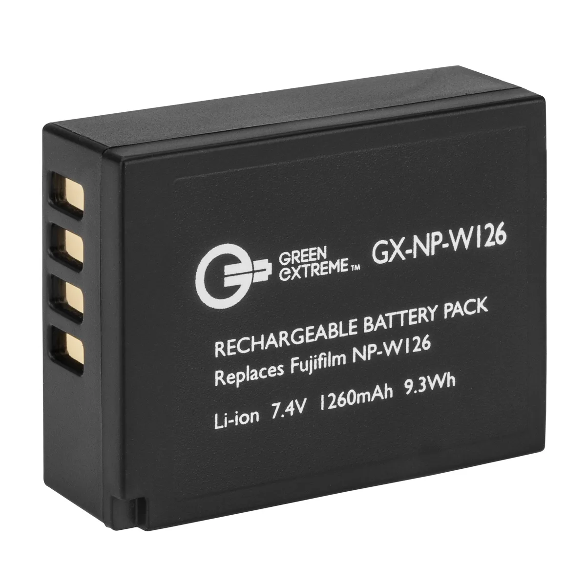 Green Extreme Battery Green Extreme NP-W126 Lithium-Ion Battery 7.4V 1260mAh camera accessory — product photo
