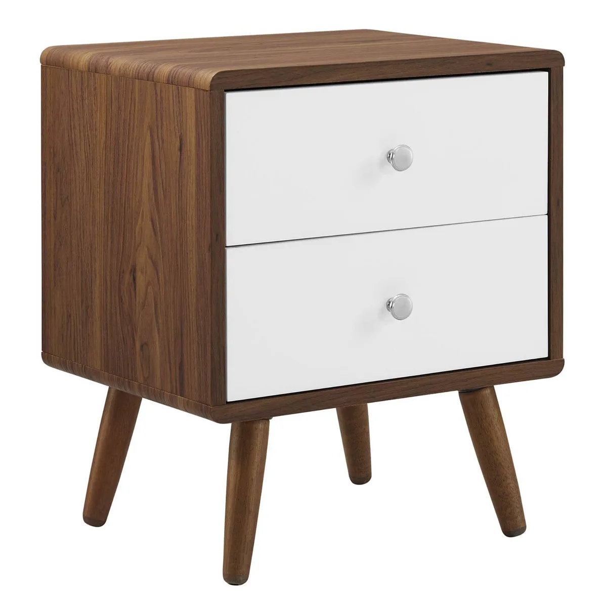Modway Furniture Modway Furniture Transmit 2-Drawer Nightstand Walnut White 19x15.5x22.5in — product photo