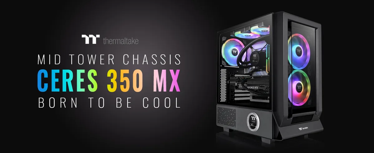 Thermaltake Thermaltake Ceres 350 MX Black Mid Tower PC Case CA-1Z3-00M1WN-00 — product photo