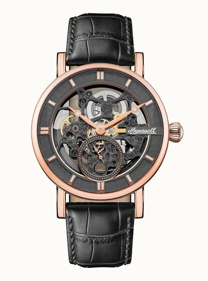 Ingersoll/Rand Ingersoll/Rand The Herald I00403B Black Skeleton Dial Automatic Dress Watch — product photo