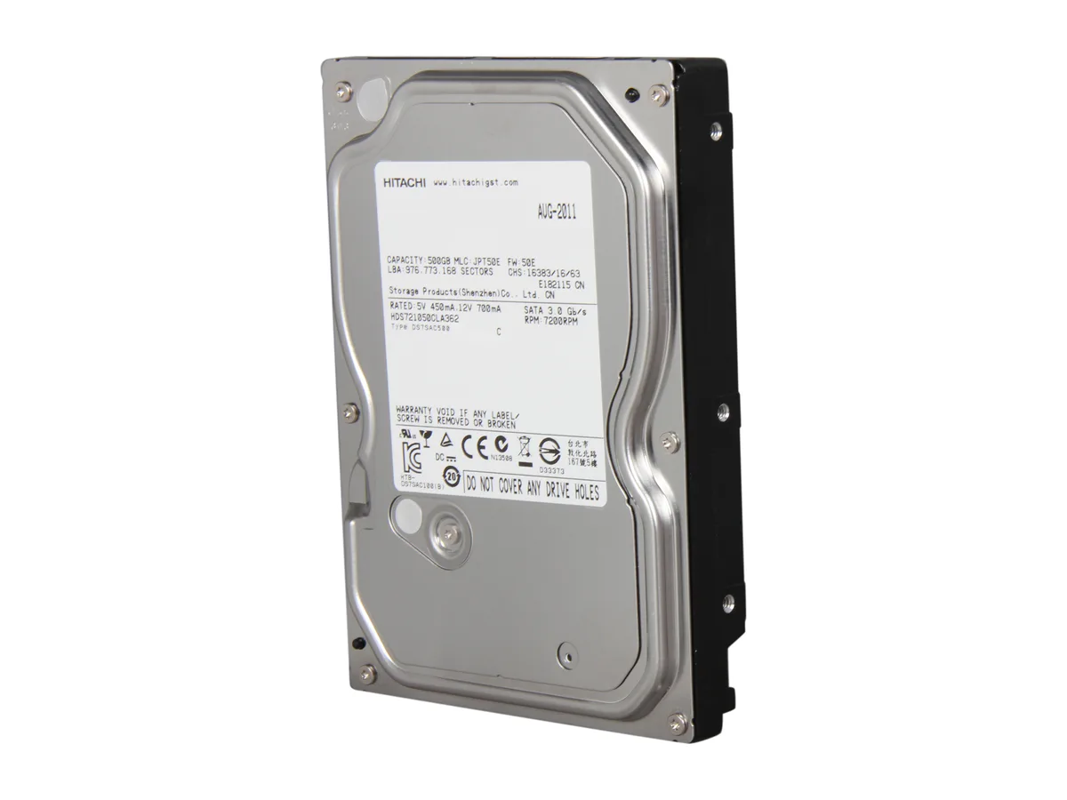 HGST HGST 0F10381 500GB 7200 RPM 16MB Cache SATA 3.0Gb/s 3.5" internal hard drive — product photo