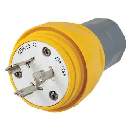 Hubbell Incorporated Hubbell Incorporated HBL26W47 Watertight Locking Plug L5-20P 20 A 125V line protection — product photo