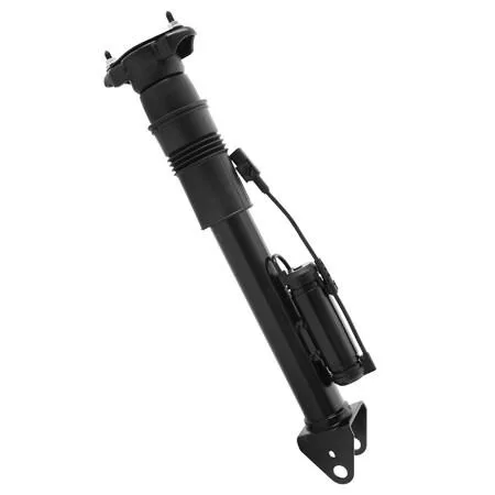 Unity rear electronic air shock, silver metal cylinder with black boot and electrical connector