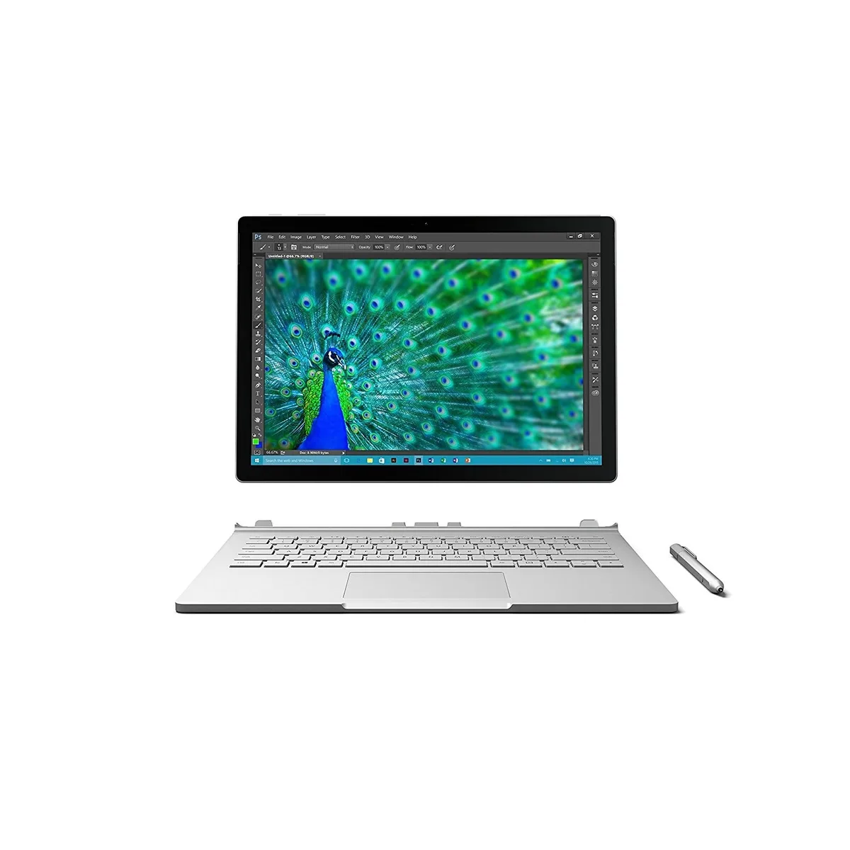 Microsoft Microsoft Surface Book FGK-2D-00001-RFB 2-in-1 laptop 13.5" 256 GB 8 GB i7-6600U Silver — product photo